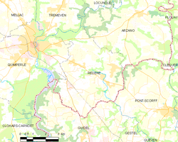 Map commune FR insee code 29234